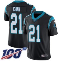 Nike Carolina Panthers #21 Jeremy Chinn Black Team Color Youth Stitched NFL 100th Season Vapor Untouchable Limited Jersey