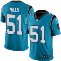 Nike Carolina Panthers #51 Sam Mills Blue Youth Stitched NFL Limited Rush Jersey