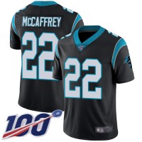 Nike Carolina Panthers #22 Christian McCaffrey Black Team Color Youth Stitched NFL 100th Season Vapor Limited Jersey