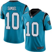 Nike Carolina Panthers #10 Curtis Samuel Blue Youth Stitched NFL Limited Rush Jersey