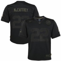 Carolina Carolina Panthers #22 Christian McCaffrey Nike Youth 2020 Salute to Service Game Jersey Black