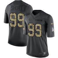 Nike Carolina Panthers #99 Kawann Short Black Youth Stitched NFL Limited 2016 Salute to Service Jersey