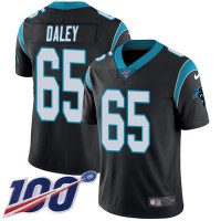 Nike Carolina Panthers #65 Dennis Daley Black Team Color Youth Stitched NFL 100th Season Vapor Untouchable Limited Jersey