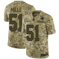 Nike Carolina Panthers #51 Sam Mills Camo Youth Stitched NFL Limited 2018 Salute to Service Jersey