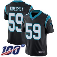Nike Carolina Panthers #59 Luke Kuechly Black Team Color Youth Stitched NFL 100th Season Vapor Limited Jersey