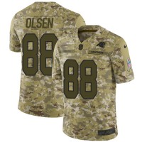 Nike Carolina Panthers #88 Greg Olsen Camo Youth Stitched NFL Limited 2018 Salute to Service Jersey