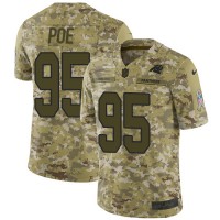 Nike Carolina Panthers #95 Dontari Poe Camo Youth Stitched NFL Limited 2018 Salute to Service Jersey