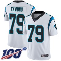 Nike Carolina Panthers #79 Ikem Ekwonu White Youth Stitched NFL 100th Season Vapor Untouchable Limited Jersey