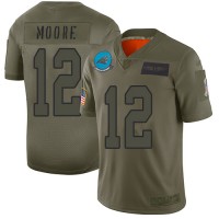 Nike Carolina Panthers #12 DJ Moore Camo Youth Stitched NFL Limited 2019 Salute to Service Jersey