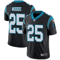 Nike Carolina Panthers #25 Xavier Woods Black Team Color Youth Stitched NFL Vapor Untouchable Limited Jersey