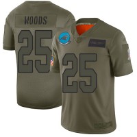 Nike Carolina Panthers #25 Xavier Woods Camo Youth Stitched NFL Limited 2019 Salute to Service Jersey