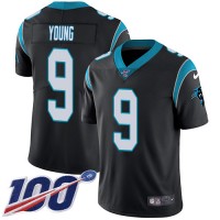 Nike Carolina Panthers #9 Bryce Young Black Team Color Youth Stitched NFL 100th Season Vapor Untouchable Limited Jersey