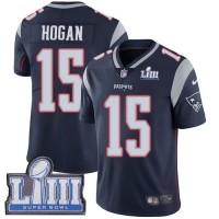 Nike New England Patriots #15 Chris Hogan Navy Blue Team Color Super Bowl LIII Bound Youth Stitched NFL Vapor Untouchable Limited Jersey