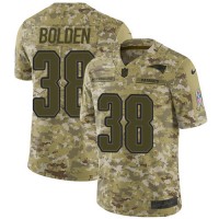 Nike New England Patriots #38 Brandon Bolden Camo Youth Stitched NFL Limited 2018 Salute to Service Jersey