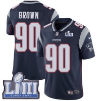Nike New England Patriots #90 Malcom Brown Navy Blue Team Color Super Bowl LIII Bound Youth Stitched NFL Vapor Untouchable Limited Jersey