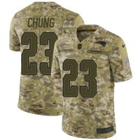 Nike New England Patriots #23 Patrick Chung Camo Youth Stitched NFL Limited 2018 Salute to Service Jersey