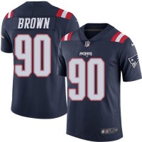 Nike New England Patriots #90 Malcom Brown Navy Blue Youth Stitched NFL Limited Rush Jersey