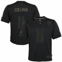 New England New England Patriots #11 Julian Edelman Nike Youth 2020 Salute to Service Game Jersey Black