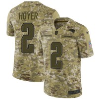 Nike New England Patriots #2 Brian Hoyer Camo Youth Stitched NFL Limited 2018 Salute To Service Jersey