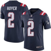 Nike New England Patriots #2 Brian Hoyer Navy Blue Youth Stitched NFL Limited Rush Jersey