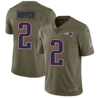 Nike New England Patriots #2 Brian Hoyer Olive Youth Stitched NFL Limited 2017 Salute To Service Jersey