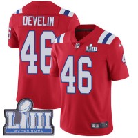 Nike New England Patriots #46 James Develin Red Alternate Super Bowl LIII Bound Youth Stitched NFL Vapor Untouchable Limited Jersey