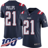 Nike New England Patriots #21 Adrian Phillips Navy Blue Youth Stitched NFL Limited Rush 100th Season Jersey