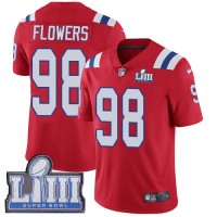 Nike New England Patriots #98 Trey Flowers Red Alternate Super Bowl LIII Bound Youth Stitched NFL Vapor Untouchable Limited Jersey