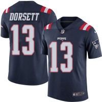 Nike New England Patriots #13 Phillip Dorsett Navy Blue Youth Stitched NFL Limited Rush Jersey