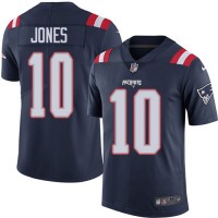 Nike New England Patriots #10 Mac Jones Navy Blue Youth Stitched NFL Limited Rush Jersey