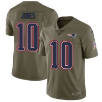 Nike New England Patriots #10 Mac Jones Olive Youth Stitched NFL Limited 2017 Salute To Service Jersey