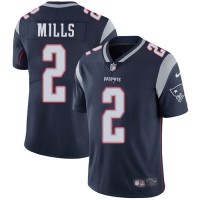 Nike New England Patriots #2 Jalen Mills Navy Blue Team Color Youth Stitched NFL Vapor Untouchable Limited Jersey