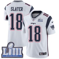 Nike New England Patriots #18 Matt Slater White Super Bowl LIII Bound Youth Stitched NFL Vapor Untouchable Limited Jersey