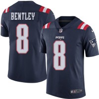 Nike New England Patriots #8 Ja'Whaun Bentley Navy Blue Youth Stitched NFL Limited Rush Jersey