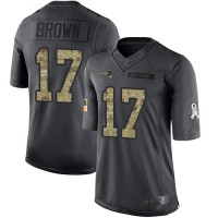Nike New England Patriots #17 Antonio Brown Black Youth Stitched NFL Limited 2016 Salute to Service Jersey