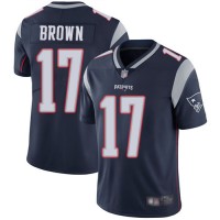 Nike New England Patriots #17 Antonio Brown Navy Blue Team Color Youth Stitched NFL Vapor Untouchable Limited Jersey