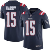 Nike New England Patriots #15 N'Keal Harry Navy Blue Youth Stitched NFL Limited Rush Jersey