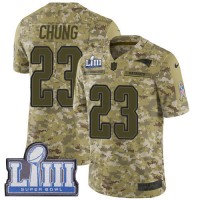 Nike New England Patriots #23 Patrick Chung Camo Super Bowl LIII Bound Youth Stitched NFL Limited 2018 Salute to Service Jersey