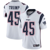 Nike New England Patriots #45 Donald Trump White Youth Stitched NFL Vapor Untouchable Limited Jersey