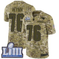 Nike New England Patriots #76 Isaiah Wynn Camo Super Bowl LIII Bound Youth Stitched NFL Limited 2018 Salute to Service Jersey