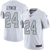 Nike Las Vegas Raiders #24 Marshawn Lynch White Youth Stitched NFL Limited Rush Jersey