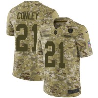 Nike Las Vegas Raiders #21 Gareon Conley Camo Youth Stitched NFL Limited 2018 Salute to Service Jersey
