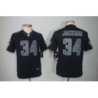 Nike Las Vegas Raiders #34 Bo Jackson Black Impact Youth Stitched NFL Limited Jersey
