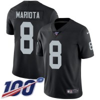 Nike Las Vegas Raiders #8 Marcus Mariota Black Team Color Youth Stitched NFL 100th Season Vapor Untouchable Limited Jersey
