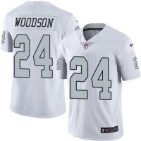 Nike Las Vegas Raiders #24 Charles Woodson White Youth Stitched NFL Limited Rush Jersey