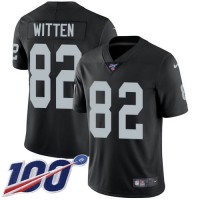 Nike Las Vegas Raiders #82 Jason Witten Black Team Color Youth Stitched NFL 100th Season Vapor Untouchable Limited Jersey