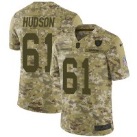 Nike Las Vegas Raiders #61 Rodney Hudson Camo Youth Stitched NFL Limited 2018 Salute to Service Jersey