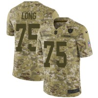 Nike Las Vegas Raiders #75 Howie Long Camo Youth Stitched NFL Limited 2018 Salute to Service Jersey