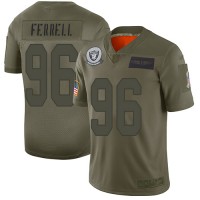 Nike Las Vegas Raiders #96 Clelin Ferrell Camo Youth Stitched NFL Limited 2019 Salute to Service Jersey
