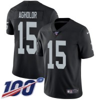 Nike Las Vegas Raiders #15 Nelson Agholor Black Team Color Youth Stitched NFL 100th Season Vapor Untouchable Limited Jersey